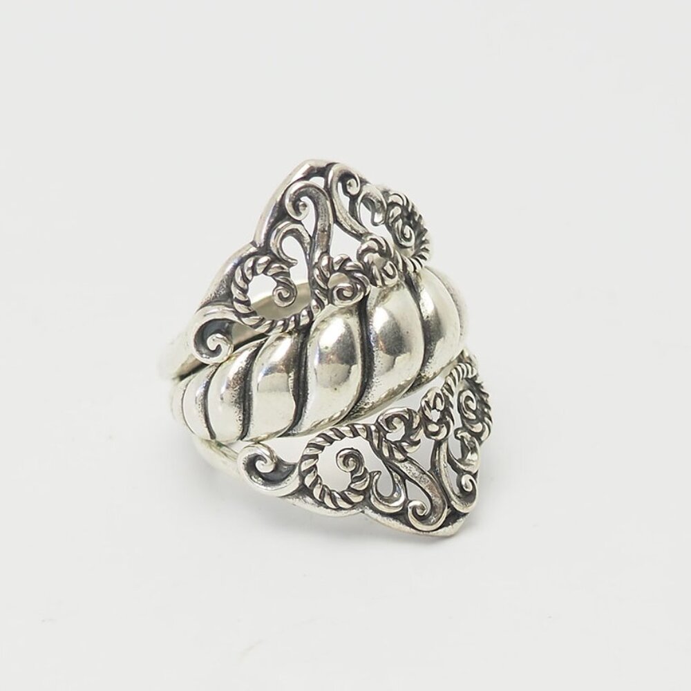 Carolyn Polack 2 in 1 sterling silver puzzle ring size 7.5